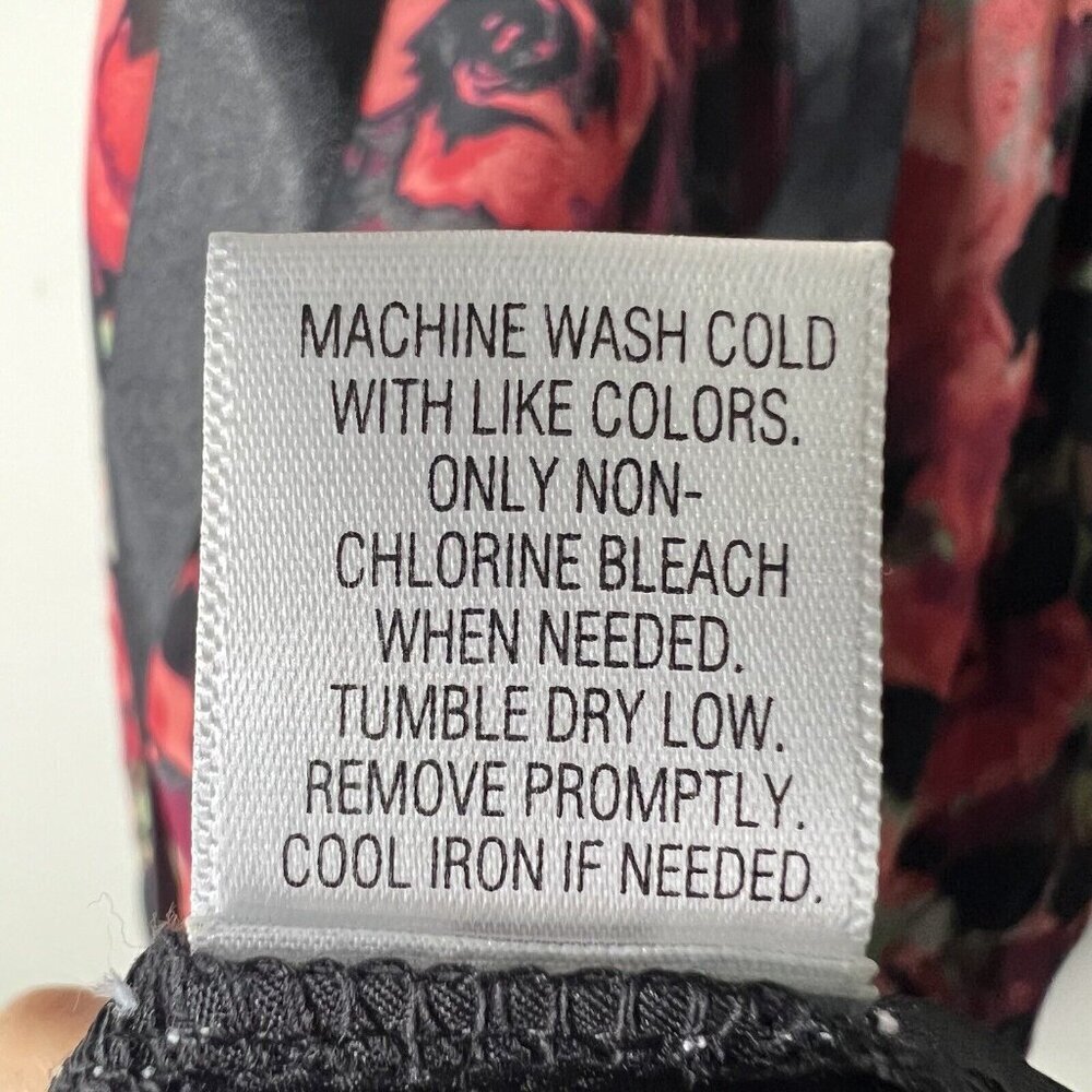 Elle Chiffon Floral Rose Mini Short Dress Sz M Y2K 90s NWT Sex & The City Vibes - Picture 9 of 9